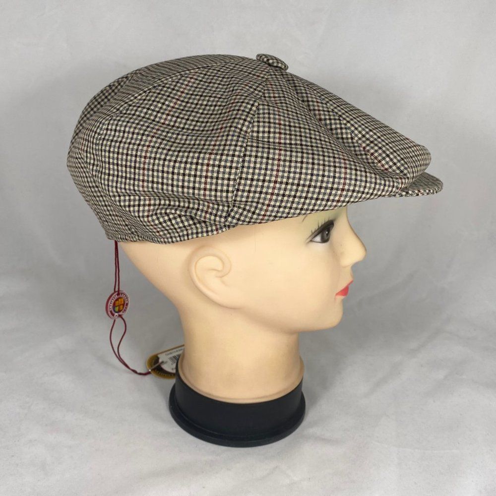 Genuine Christy' London Flat Hat KAKI Made in Italy NWT